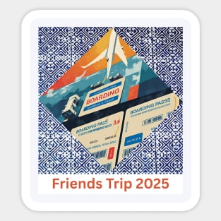 Friends Trip 2025 – Indigo Khajua Tribal Vibes Sticker